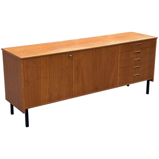 Vintage Dressoir Lowboard Tv Meubel Jaren 60 Teak Fineer 1