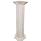 Vintage Art Deco Carrara Marmer Zuil Side Table ’60 Italy thumbnail 1