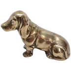 Vintage Messing Basset Hond thumbnail 1
