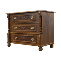 Antieke Beschilderde Faux-Bois Commode