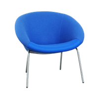 Vintage Blauwe Walter Knoll Duits Design Lounge Fauteuil Model 369 Met Een Nieuwe Zitting