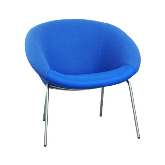 Vintage Blauwe Walter Knoll Duits Design Lounge Fauteuil Model 369 Met Een Nieuwe Zitting 1