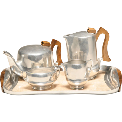 Retro Aluminium Picquot Ware Koffie En Thee Servies