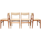 Set Van 4 Deense Erik Buch Stoelen In Teak thumbnail 1