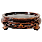 Antieke Houten Onderzetter Voor Vaas Of Bonsai thumbnail 1