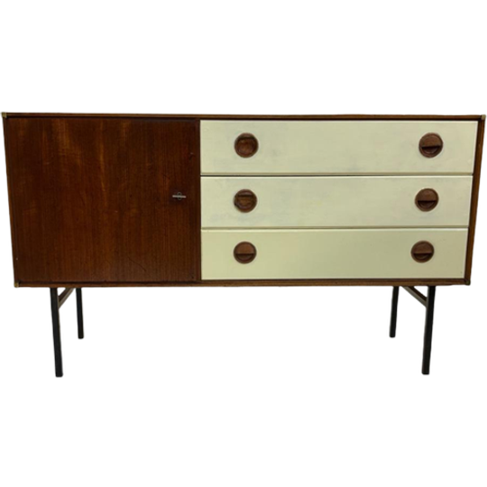 Vintage Kastje Compact Dressoir Met Lades Jaren 60 Teak 1