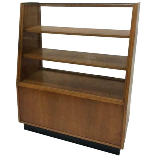 Antieke Winkel Vitrine Toonbank Met Schuifdeuren, Jaren 50 1