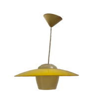Vintage Gele Ufo Hanglamp / Seventies Luster