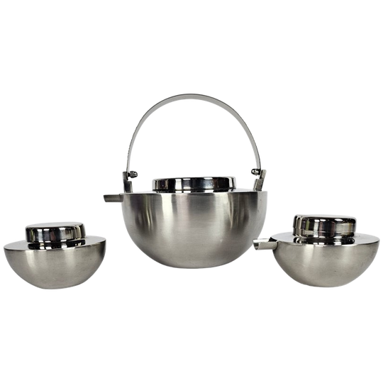 Blomus - Rvs - Memphis Milano Stijl - Koffie/theekan - Room/suikerkannetje - 90's 1