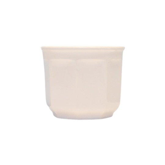 Witte Bloempot 8 Hoekig 1