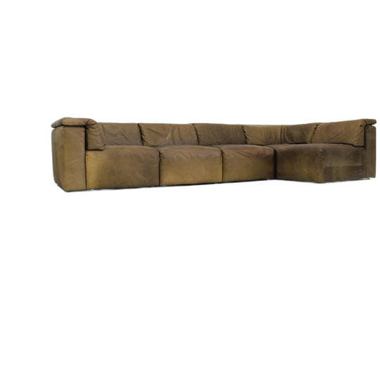 Vintage Modular Leather Sofa By Straub 1970s 1