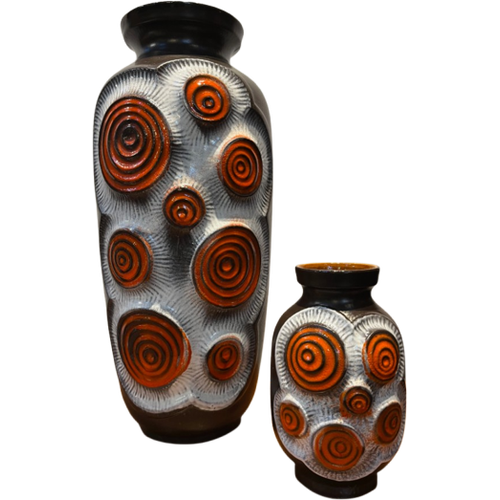 Set Of Vases From Bay Keramik, Germany, 1970S