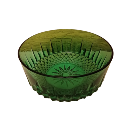 Vintage Emerald Groen Arcoroc Glazen Kom 1