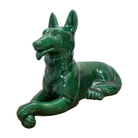 Art Deco Saint Clement Keramiek Beeld Herder Jaren 30