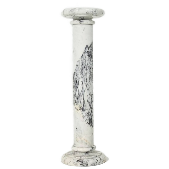 Vintage Carrara Marmeren Zuil Italiaans Design Jaren 70 1