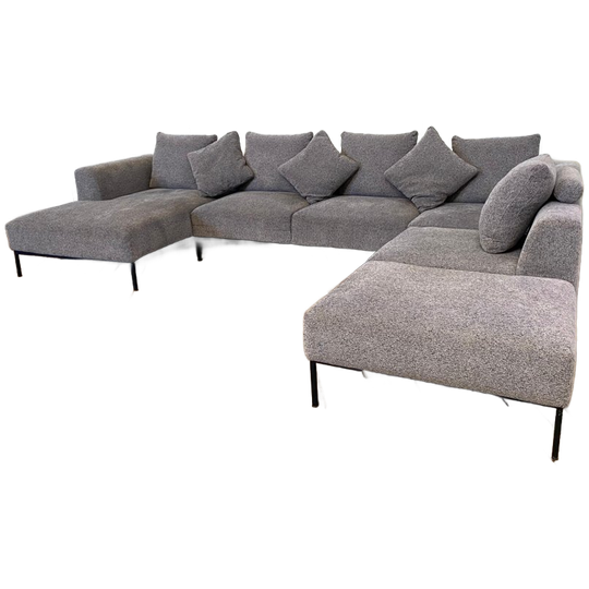 Grijs Stoffen U-bankstel Montel 1