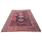 Handgeknoopt Oosters Shiraz Vloerkleed 205X300Cm Perzisch Tapijt Oranje Rood Blauw Wol Handgeknoopt thumbnail 1