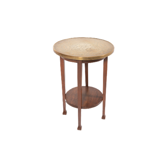 Mid-century Side Table With Brass Top, 1960’s 1