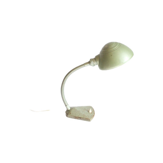Flexible Metal Gooseneck Desk Lamp By Erpé, Belgium 1930s 1