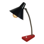 Hala Zeist- Desk Lamp - Black Shade And Red Base - New Wiring thumbnail 1