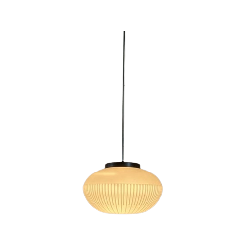 Vintage Opaalglazen Hanglamp Jaren 60-70 -