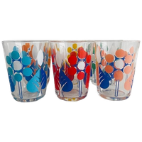 Set Vintage Limonade Glazen Jaren 70 Stippen