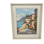 Schilderij - Olieverf Op Doek - Mediterrane - 3e Kwart 20e Eeuw thumbnail 1
