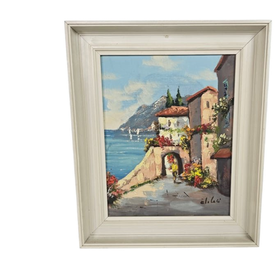 Schilderij - Olieverf Op Doek - Mediterrane - 3e Kwart 20e Eeuw 1