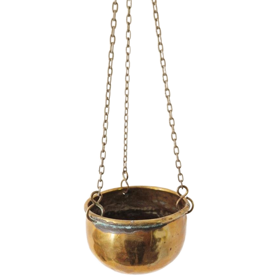 Vintage Hangpot Kamerplant Koperen Hangpotje Vintage Pot 1
