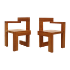 2 Steltman Chairs In The Style Of Gerrit Rietveld thumbnail 1