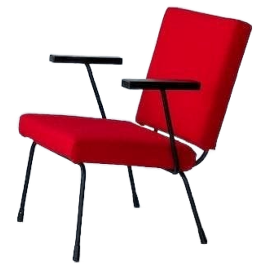 Gispen | 1401 Fauteuil Wim Rietveld Rood 1