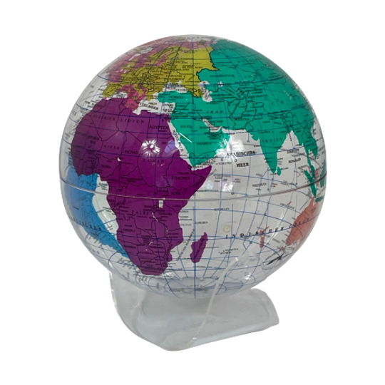 Spherical Concepts - 1990’s- German Made - Acrylic See Through Globe On Mount 1