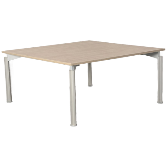 Bulo H2o Vergadertafel, Bladkleur Naar Keuze, 160x160 Cm, Hoogte Instelbaar Onderstel 1