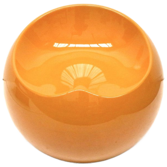 Space Age Oranje Poef Van Finn Stone Uit De Jaren ’90 1