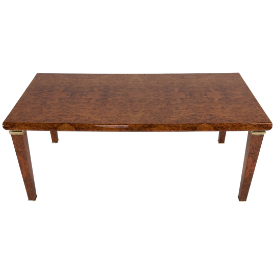 Vintage Italian Burl Wood Dining Table From Gdm, 1980’s 1