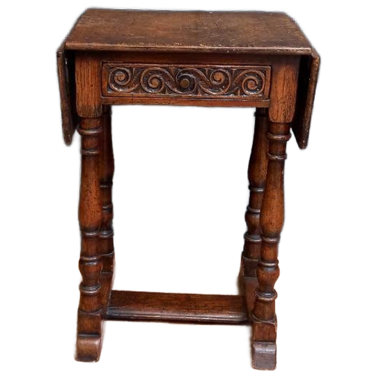 Antieke Drop Leaf Jointstool 1
