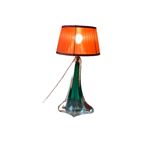 Zeer Unieke Tafellamp Uit De Fabriek Van Val Saint Lambert Met Luchtbellen - België / Uit De Art 1