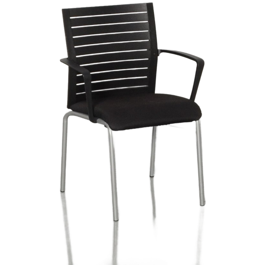 Steelcase Vergaderstoel, Zwart, 4-poot Onderstel 1