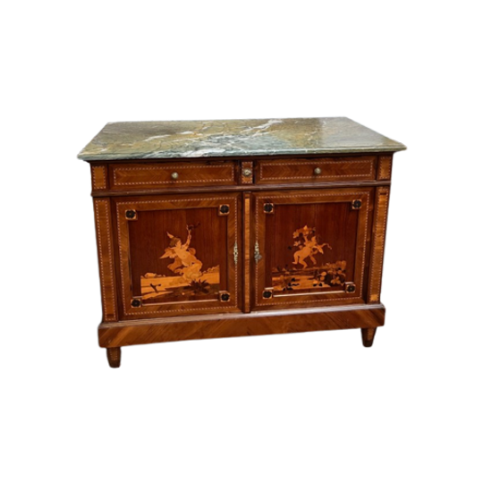 Ladekast In Renaissancestijl. Marqueterie. 1