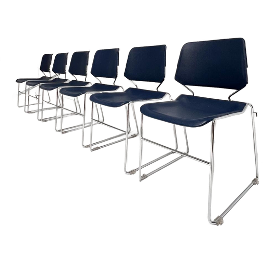 Donkerblauwe Matrix Krueger Stoel Van Thomas Tolleson 1