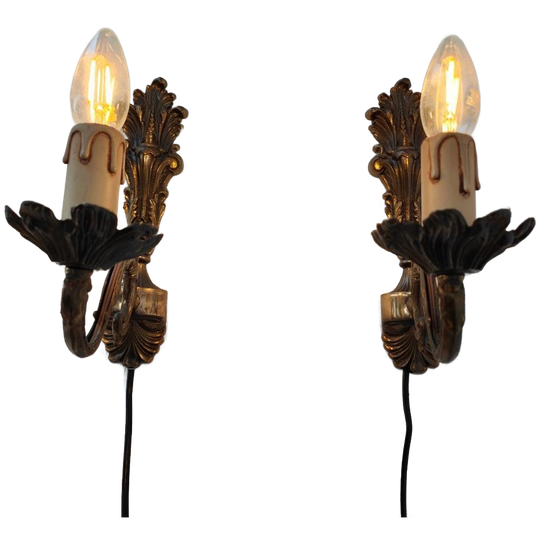 Vintage Messing Hollywood Regency Wandlampjes Bedlampjes 02 1