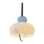 Vintage Mid Century Opaline Melkglazen Hanglamp thumbnail 1
