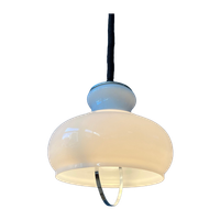 Vintage Mid Century Opaline Melkglazen Hanglamp