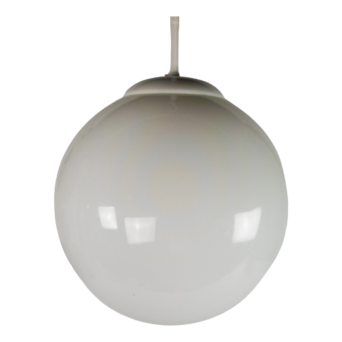 Vintage Hanglamp - Globe - Ochtendnevel - Opaalglas - Metaal - 70'S