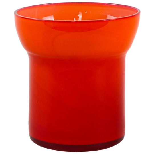 Red Glass Vase, Danish Design, 1970s, Made In Denmark 1