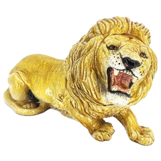Italian Glazed Terracotta Lion Sculpture, 1960s 1