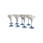 8X Martini Coupe / Champagne Glas, Licht Blauw, Luminarc thumbnail 1