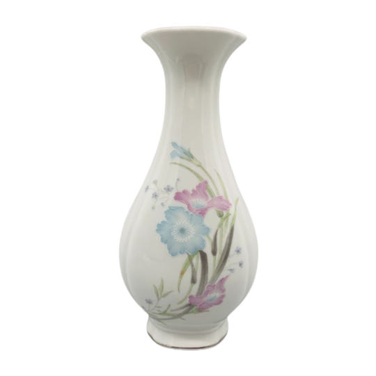 Vaas Vintage Wit Pastelkleurige Bloemen China 1