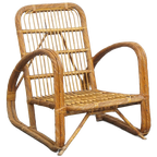 Luxe Franse Rotan Vintage Design Fauteuil Uit De Jaren ’50 thumbnail 1