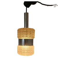 Vintage Space Age Hanglamp Glas En Chroom Design